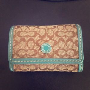 Coach Blue Signature Contacts Lens Case